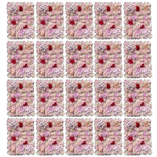 Silky Flower Store Artificial Silk Flower Wall Panels Wedding Backdrop, Floral Event Decoration, 40x60cm, 20PCs 6 6 Product: Flower Wall Panels 20PCs Flower Wall Panel 40x60cm Artificial Flowers Backdrop Silk Fabric Wedding Garden Decoration
