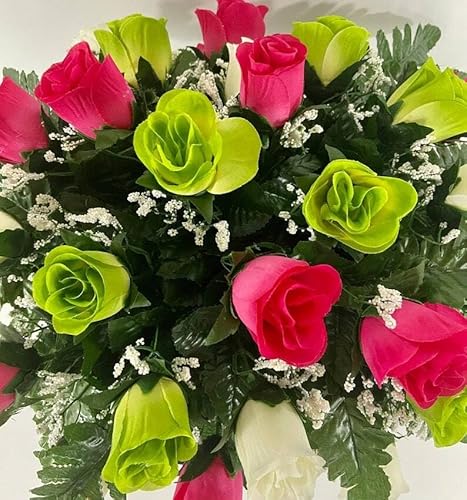 Product: Exotic Dried Flower Bouquet Bright and Full Small Flowers, Artificial Cemetery Flowers, Suitable for Tombstones and Grave Decorations