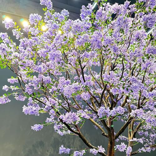 Product: Artificial Trees Large Simulated Lilac Tree Dense Blue Purple Handmade Fake Lilac Tree for Home Office Garden Farmhouse Christmas Holiday Decor(5FT)