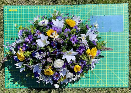 Product: Jucgghk Vivid and Realistic Floral Art Beautiful Grave Flowers, Durable Cemetery Saddle, Cemetery Flowers, Headstone Saddle, Cemetery Arrangement for Grave Tombstone Decorations