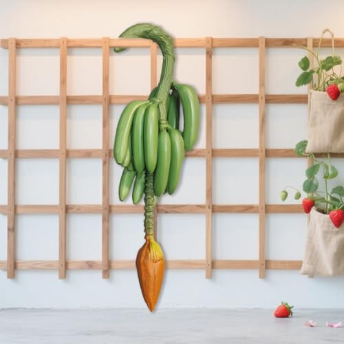 Product: Artificial Banana String Harvest Decoration Realistic Ornament Simulation Fruit for Restaurant Harvest Festival Art Painting, Green