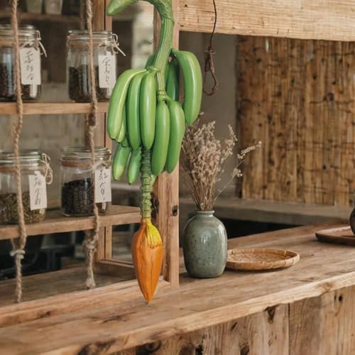 Product: Artificial Banana String Harvest Decoration Realistic Ornament Simulation Fruit for Restaurant Harvest Festival Art Painting, Green