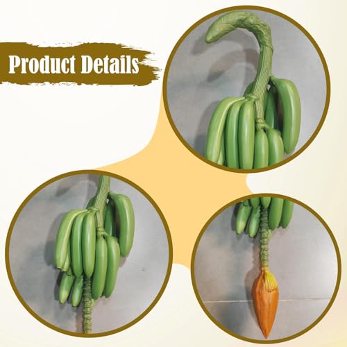 Product: Artificial Banana String Harvest Decoration Realistic Ornament Simulation Fruit for Restaurant Harvest Festival Art Painting, Green