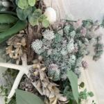 Product: Artificial Flower Centrepiece/ Wood Planter Box Centrepiece / Succulent Arrangement/ Coastal Flower Arrangement / Long Succulent Arrangement for Wedding Church Home Decoration, Gifts(GREEN) Garland fo