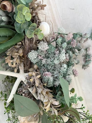 Product: Artificial Flower Centrepiece/ Wood Planter Box Centrepiece / Succulent Arrangement/ Coastal Flower Arrangement / Long Succulent Arrangement for Wedding Church Home Decoration, Gifts(GREEN) Garland fo