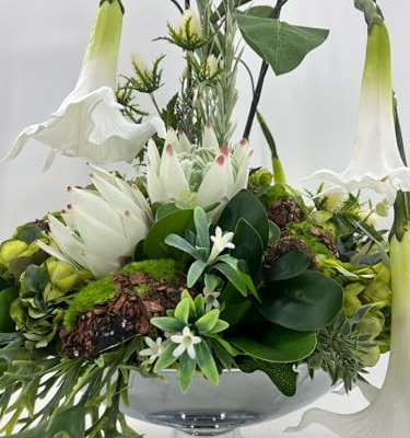Product: Artificial Life Like Winter Centerpiece Arrangement,Spring Artificial Flowers for DIY Wedding Centerpieces Arrangements Party Tables Home Decorations Garland for Table Centerpiece Holiday Party Weddi