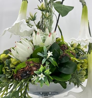Product: Artificial Life Like Winter Centerpiece Arrangement,Spring Artificial Flowers for DIY Wedding Centerpieces Arrangements Party Tables Home Decorations Garland for Table Centerpiece Holiday Party Weddi