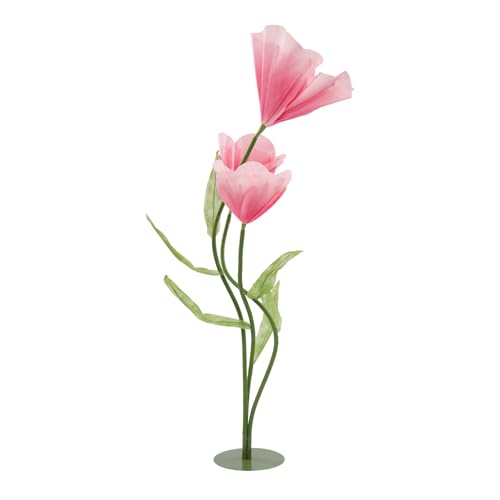 Product: Artificial Wedding Flowers, Three-Headed Artificial Tulips Flowers, Artificial Silk Flower, for Birthday Wedding Arrangements Banquet Background Decor (Pink)