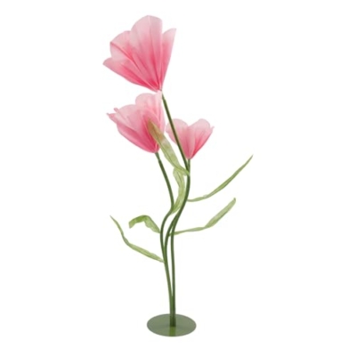 Product: Artificial Wedding Flowers, Three-Headed Artificial Tulips Flowers, Artificial Silk Flower, for Birthday Wedding Arrangements Banquet Background Decor (Pink)