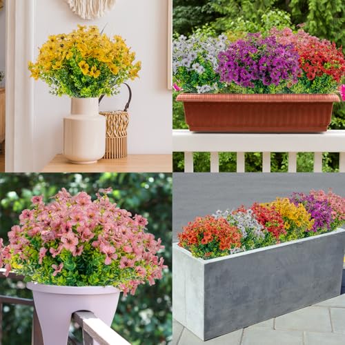 Silky Flower Store Artificial Orange Flowers for Decoration, Faux Garden Balcony Home Décor, 10 Piece Set, 35cm 6 6 Product: Boic 10 Pieces Fake Flowers Outdoor Fake Flowers for Decoration, Artificial Flowers, Fake Flowers Indoor Fake Plants Outdoor for Garden, Balcony, Home, Centerpieces (Orange)
