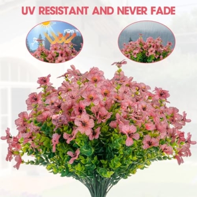 Silky Flower Store Artificial Orange Flowers for Decoration, Faux Garden Balcony Home Décor, 10 Piece Set, 35cm 11 11 Product: Boic 10 Pieces Fake Flowers Outdoor Fake Flowers for Decoration, Artificial Flowers, Fake Flowers Indoor Fake Plants Outdoor for Garden, Balcony, Home, Centerpieces (Orange)