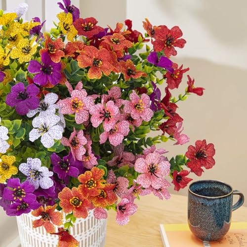 Silky Flower Store Artificial Orange Flowers for Decoration, Faux Garden Balcony Home Décor, 10 Piece Set, 35cm 2 2 Product: Boic 10 Pieces Fake Flowers Outdoor Fake Flowers for Decoration, Artificial Flowers, Fake Flowers Indoor Fake Plants Outdoor for Garden, Balcony, Home, Centerpieces (Orange)