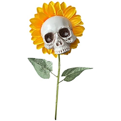 Silky Flower Store Artificial Sunflower Creepy Skull Halloween Garden Decor, Spooky Faux Floral Stake, Outdoor Yard Accent, 32.5cm 9 9 Product: CPYGMXI Artificial Plants Sunflower, Creepy Skull Sunflowers Modeling Simulation Plants Home Garden Decor, Indoor Outdoor Patio Decorations Fake Flowers Art Handicraft Decoration