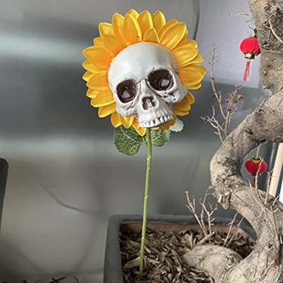 Product: CPYGMXI Artificial Plants Sunflower, Creepy Skull Sunflowers Modeling Simulation Plants Home Garden Decor, Indoor Outdoor Patio Decorations Fake Flowers Art Handicraft Decoration