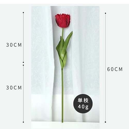 Silky Flower Store Artificial Tulip Floral Arrangement, Large Branch Branches, Indoor Home Office Decor, Faux Flower Bouquet 32.5cm 1 1 Product: DUYHBAWRS Indoor Engineering Decoration Simulation of Multi Layered Tulips with Large Branches and Flowers(D)