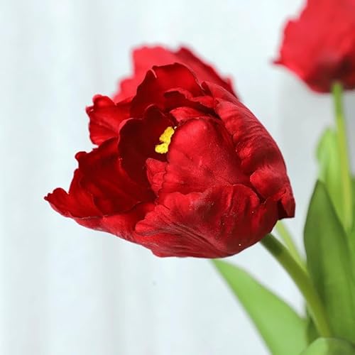 Silky Flower Store Artificial Tulip Floral Arrangement, Large Branch Branches, Indoor Home Office Decor, Faux Flower Bouquet 32.5cm 5 5 Product: DUYHBAWRS Indoor Engineering Decoration Simulation of Multi Layered Tulips with Large Branches and Flowers(D)