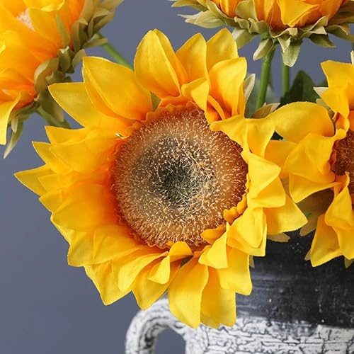 Silky Flower Store Artificial Silk Sunflower, Indoor Home Decoration, Faux Floral Accent, Low Maintenance Decor, 20.5cm 4 4 Product: DUYHBAWRS Simulated Single Sunflower Indoor Home Decoration Single Silk Flower Artificial Flower(E)