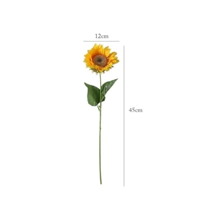 Silky Flower Store Artificial Silk Sunflower, Indoor Home Decoration, Faux Floral Accent, Low Maintenance Decor, 20.5cm 7 7 Product: DUYHBAWRS Simulated Single Sunflower Indoor Home Decoration Single Silk Flower Artificial Flower(E)
