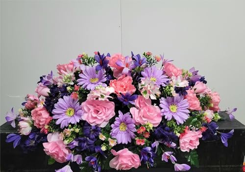 Product: Exotic Dried Flower Bouquet 33" Pink Cemetery Flowers,Artificial Mother Day Grave Flower for Cemetery Grave Tombstone Decorations