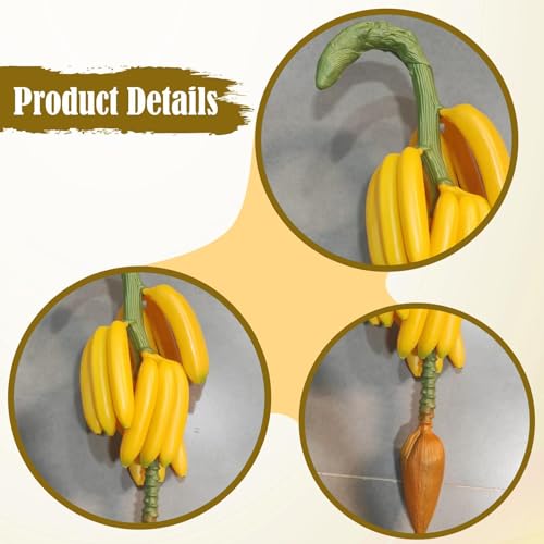 Product: FLCPJGV Artificial Banana Harvest Decoration Decorative Decorative Banana Bunch Faux Fruit Prop for Kitchen Education, Yellow