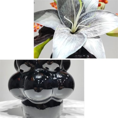 Product: Floral Installations Artificial Calla Lily Bouquet Glass Flower Arrangement Soft Decoration Table Decoration Modern Simulation Flower Set Party Decoration