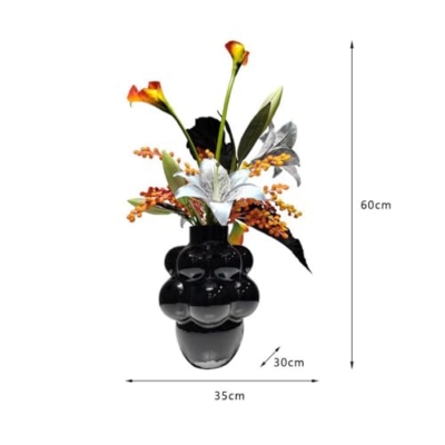 Product: Floral Installations Artificial Calla Lily Bouquet Glass Flower Arrangement Soft Decoration Table Decoration Modern Simulation Flower Set Party Decoration
