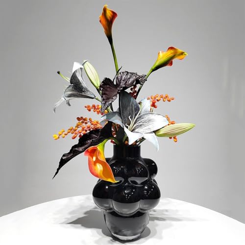 Product: Floral Installations Artificial Calla Lily Bouquet Glass Flower Arrangement Soft Decoration Table Decoration Modern Simulation Flower Set Party Decoration
