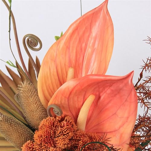 Product: Floral Installations Artificial Flower Art Set Dining Table Coffee Table Centerpieces Fake Flower Arrangement Creative Irregular Metal Vase Party Decoration(1)