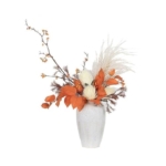 Product: Floral Installations Ceramic Flowerware Chinese Simulation Flower Set Orange Floral Table TV Cabinet Arrangement Artificial Flower Bouquet Party Decoration