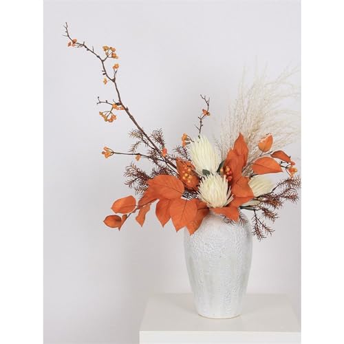 Product: Floral Installations Ceramic Flowerware Chinese Simulation Flower Set Orange Floral Table TV Cabinet Arrangement Artificial Flower Bouquet Party Decoration