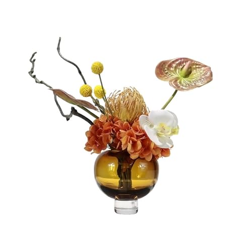 Product: Floral Installations Exquisite Glass Florist TV Cabinet Simulation Flower Decoration Negotiation Table Artificial Floral Arrangement Party Decoration