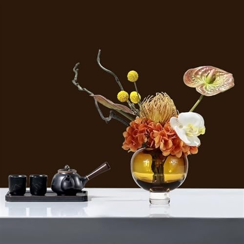 Product: Floral Installations Exquisite Glass Florist TV Cabinet Simulation Flower Decoration Negotiation Table Artificial Floral Arrangement Party Decoration