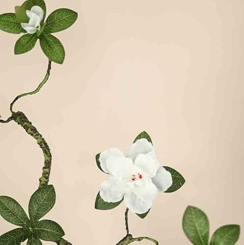 Product: Floral Installations Living Room Decoration Simulation Azalea Fake Flower Arrangement Ceramic White Vase Party Decoration
