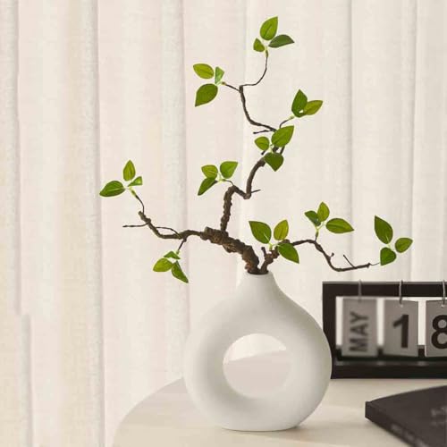 Product: Floral Installations Living Room Decoration Simulation Azalea Fake Flower Arrangement Ceramic White Vase Party Decoration