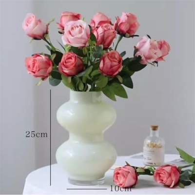 Product: Floral Installations Premium Bulgarian Rose Artificial Flower Arrangement for Living Room and Dining Table Decoration Party Decoration
