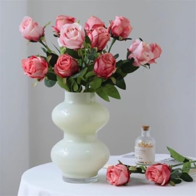 Product: Floral Installations Premium Bulgarian Rose Artificial Flower Arrangement for Living Room and Dining Table Decoration Party Decoration