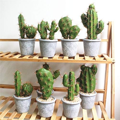 Product: Fycooler Artificial Succulent Plants Faux Cactus-Decorative Faux Succulents Potted Fake Cactus Cacti with Rock and Sand,Artificial Faux Cactus For Bathroom/Home Décor DIY House Decorations(B SET)