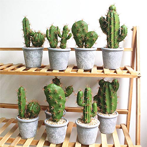 Product: Fycooler Artificial Succulent Plants Faux Cactus-Decorative Faux Succulents Potted Fake Cactus Cacti with Rock and Sand,Artificial Faux Cactus For Bathroom/Home Décor DIY House Decorations(B SET)