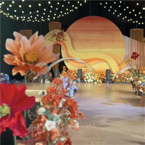 Product: Gigantic Artificial Sunflowers with Adjustable Stand, Life-Size Decorative Flowers for Weddings & Events, Set of 3