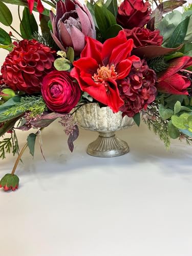 Product: Grande Luxurious Christmas Centerpiece, Artificial Floral Arrangement, Deep Jewel Toned Centerpiece for DIY Party Tables Home Decorations Garland for Table Centerpiece Holiday Party Weddi