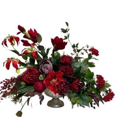 Product: Grande Luxurious Christmas Centerpiece, Artificial Floral Arrangement, Deep Jewel Toned Centerpiece for DIY Party Tables Home Decorations Garland for Table Centerpiece Holiday Party Weddi