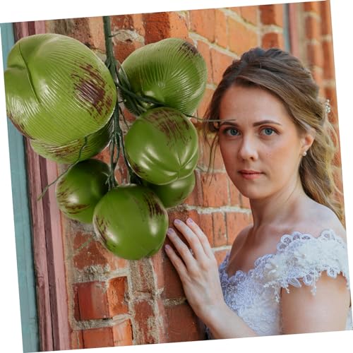 Product: HOMOCONO 1 Bunch Lifelike Artificial Coconuts Model Faux Tropical Fruit Decoration for Hawaiian Parties Wedding Scenes Home and Garden Display Realistic Simulation Prop for Summer Themes