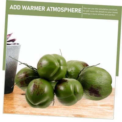 Product: HOMOCONO 1 Bunch Lifelike Artificial Coconuts Model Faux Tropical Fruit Decoration for Hawaiian Parties Wedding Scenes Home and Garden Display Realistic Simulation Prop for Summer Themes