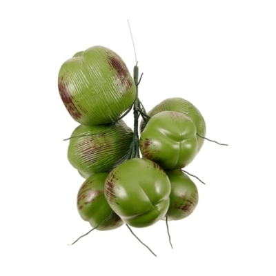 Product: HOMOCONO 1 Bunch Lifelike Artificial Coconuts Model Faux Tropical Fruit Decoration for Hawaiian Parties Wedding Scenes Home and Garden Display Realistic Simulation Prop for Summer Themes