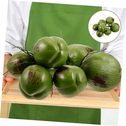 Product: HOMOCONO 1 Bunch Lifelike Artificial Coconuts Model Faux Tropical Fruit Decoration for Hawaiian Parties Wedding Scenes Home and Garden Display Realistic Simulation Prop for Summer Themes