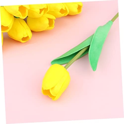 Product: JCYGBMK 10pcs Fake Tulips Flower Realistic Tulips Artificial Tulips Real Touch Simulation Tulips Fake Flower Plastic Flower Decoration Faux Tulips Home Orname, 34 * 7cm, Red