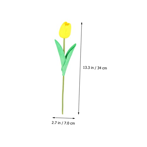 Product: JCYGBMK 10pcs Fake Tulips Flower Realistic Tulips Artificial Tulips Real Touch Simulation Tulips Fake Flower Plastic Flower Decoration Faux Tulips Home Orname, 34 * 7cm, Red
