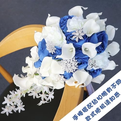 Silky Flower Store Artificial Flower Bouquet, Waterfall Simulation Faux Flowers, PU Decorative Arrangement, Home Wedding Event Decor 32.5cm 14 14 Product: Kangnice Artificial Flower Bouquet Button Waterfall Simulation Fake Flowers