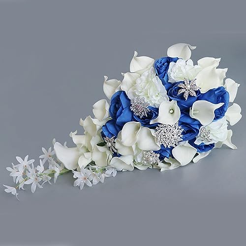 Silky Flower Store Artificial Flower Bouquet, Waterfall Simulation Faux Flowers, PU Decorative Arrangement, Home Wedding Event Decor 32.5cm 2 2 Product: Kangnice Artificial Flower Bouquet Button Waterfall Simulation Fake Flowers