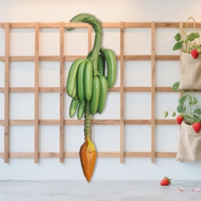 Product: Kuntesetty Artificial Banana Decorative Banana Bunch Faux Fruit Prop Simulation Fruit for Kindergarten, Green